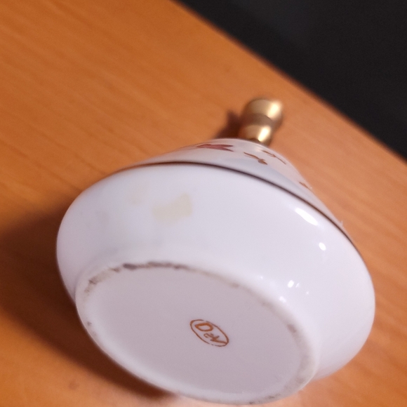 DeV Perfume Atomizer Bottle Porcelain Pink Floral Vintage Victorian - Picture 8 of 10